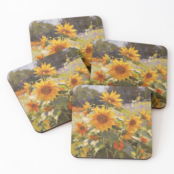 Item preview, Golden Sunflowers in Impressionist Style designed and sold by AwakenFah.