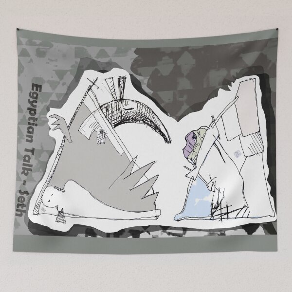 Item preview, Egyptian Talk  - Seth and The Mummy (drawing by ACCI)  designed and sold by VanyssaGraphics.