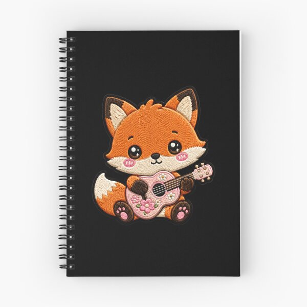 Item preview, Soft Fox Guitar Embroidery Patch Cute Kawaii designed and sold by ColorSplash123.