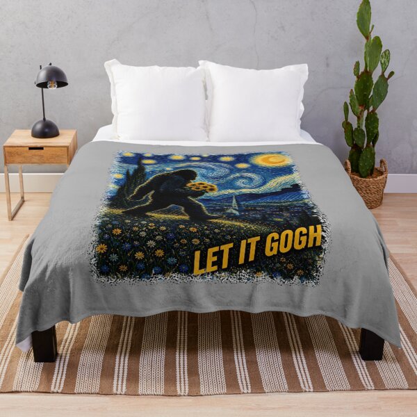 Item preview, Let It Gogh Vincent Van Gogh Funny Bigfoot Tees Starry Night Long Sleeve designed and sold by ArleneRowe.
