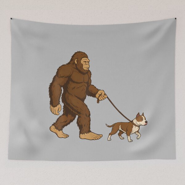 Item preview, Bigfoot Pit Bull Retro Pitbull designed and sold by mjohnson9.