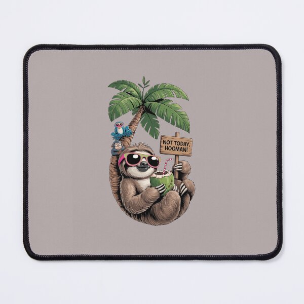 Item preview, Funny Sloth with Coconut Drink Palm Tree Graphic designed and sold by designerr23 ⭐⭐⭐⭐⭐.