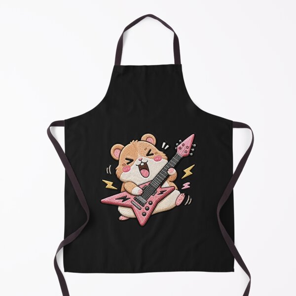 Item preview, Hyper Hamster Guitar Embroidery Patch Funny Kawaii designed and sold by ColorSplash123.