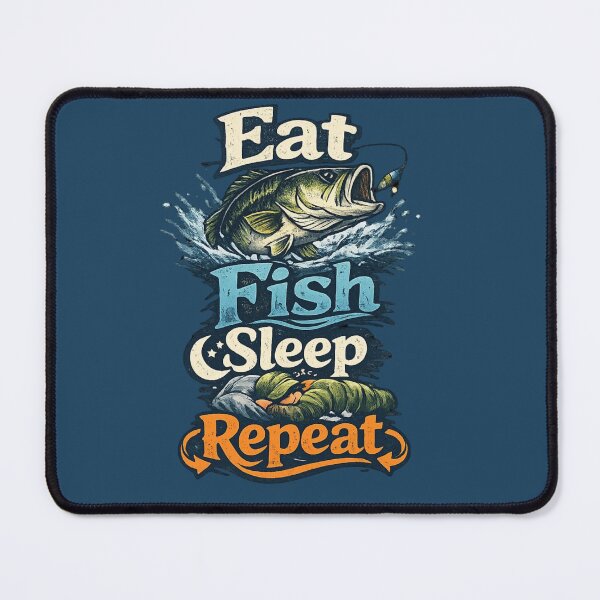 Item preview, Eat Fish Sleep Repeat Funny Fishing T-shirt designed and sold by WearFine.