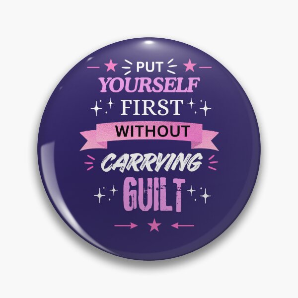 Item preview, Put Yourself First Without Guilt | Self Love Motivational Typography Design designed and sold by Echo Thoughts.