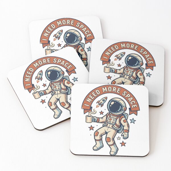 Item preview, I Need More Space Funny Astronaut Retro Vintage Coffee Lover designed and sold by TrendyTravel.