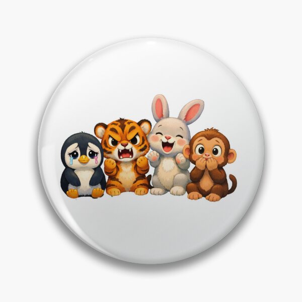 Item preview, Cute Animal Emotion Squad - Happy, Sad, Angry, Shy Feelings  designed and sold by Inka Moon Design.