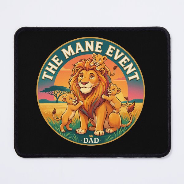 Item preview, Lion Dad The Mane Event Wildlife Dad Colorful Illustrated Fathers Day Gift Shirt designed and sold by DESIGN BUREAU .