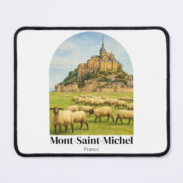 Item preview, Mont-Saint-Michel France painting - travel souvenir gift designed and sold by 26LN.