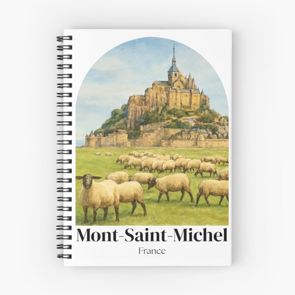Item preview, Mont-Saint-Michel France painting - travel souvenir gift designed and sold by 26LN.