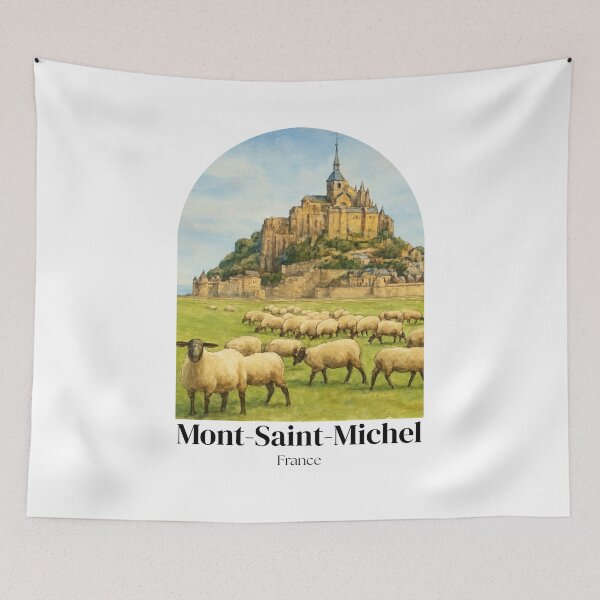 Item preview, Mont-Saint-Michel France painting - travel souvenir gift designed and sold by 26LN.