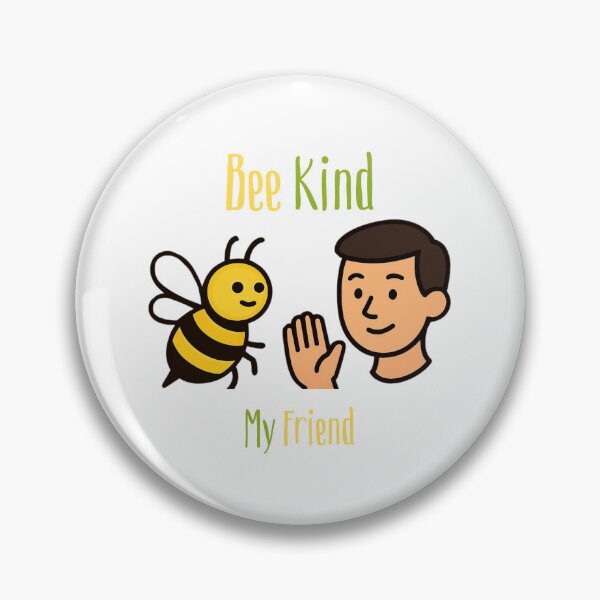 Item preview, Bee Kind My Friend - Cute Honeybee and Boy Kindness Illustration designed and sold by Inka Moon Design.