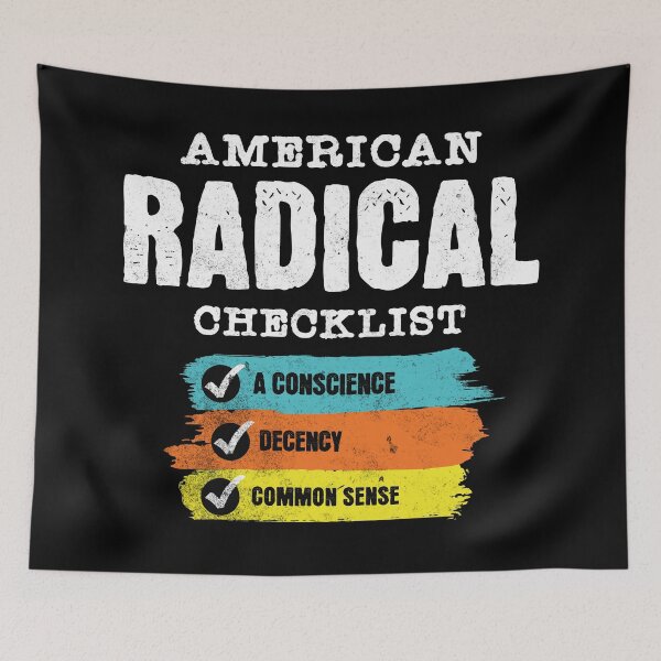 Item preview, American radical checklist. Evil wins when good stays silent, Political Protest, Social Justice designed and sold by KHWD.