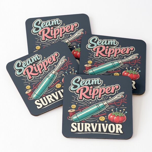 Item preview, Seam Ripper Survivor Vintage Sewing Humor Design designed and sold by blankTeeShirt.