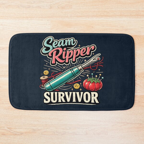 Item preview, Seam Ripper Survivor Vintage Sewing Humor Design designed and sold by blankTeeShirt.