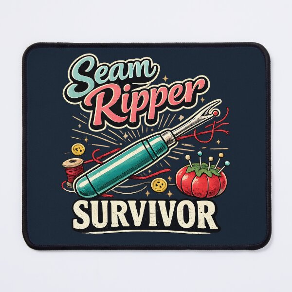Item preview, Seam Ripper Survivor Vintage Sewing Humor Design designed and sold by blankTeeShirt.