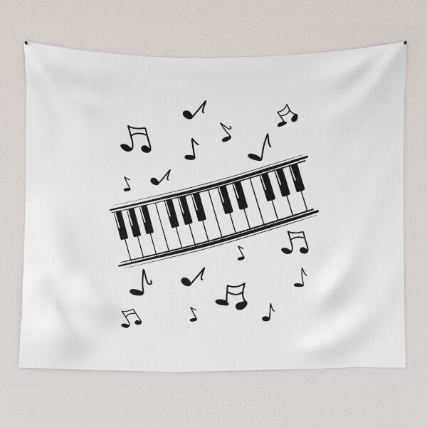 Item preview, Piano Keyboard 1980s Music Notes designed and sold by Randomera.