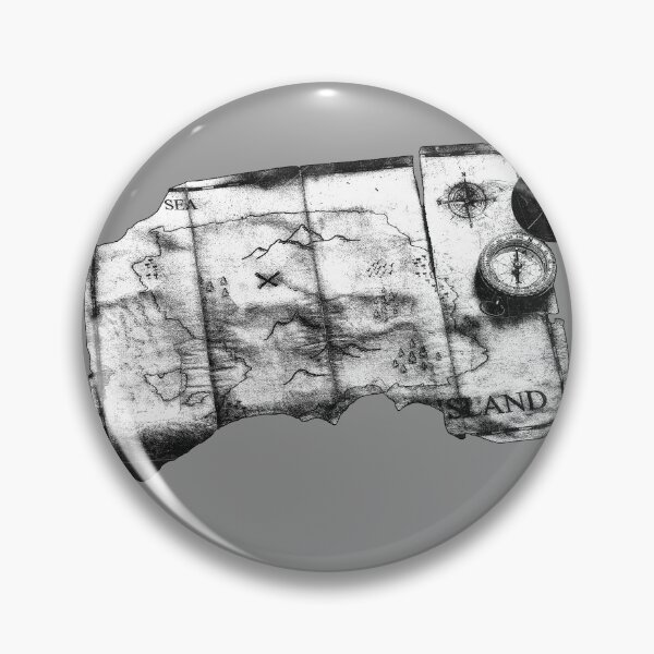 Item preview, Aged Pirate Treasure Map Compass Dark Adventure designed and sold by Ghoul Enterprises.