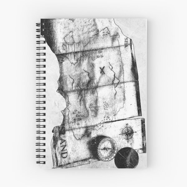 Item preview, Aged Pirate Treasure Map Compass Dark Adventure designed and sold by Ghoul Enterprises.