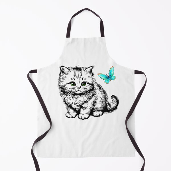 Item preview, The kitten admires a butterfly, radiating positivity. designed and sold by orthodox-icon.