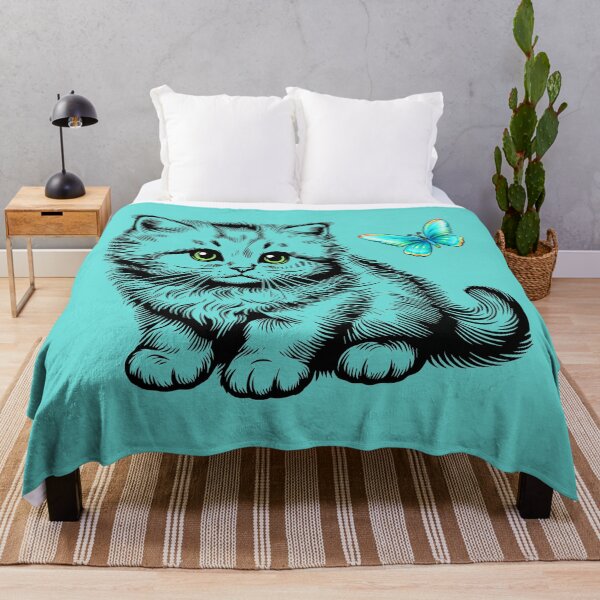 Item preview, The kitten admires a butterfly, radiating positivity. designed and sold by orthodox-icon.