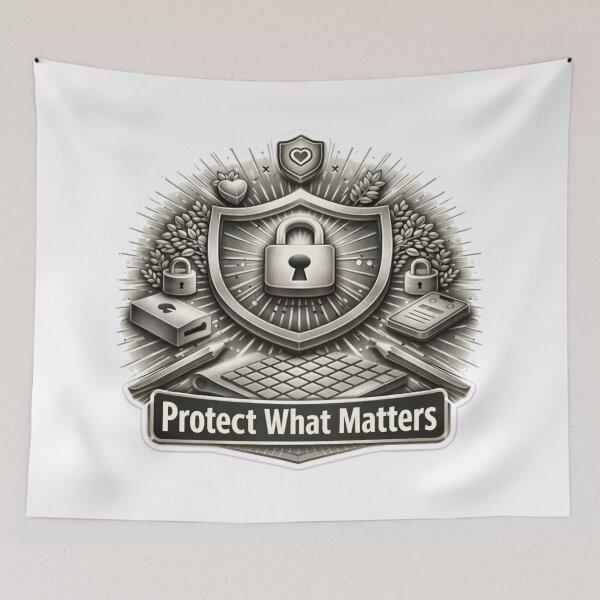 Item preview, ​Protect What Matters Cybersecurity Shield IT Tech Design designed and sold by JREEHBRAND.