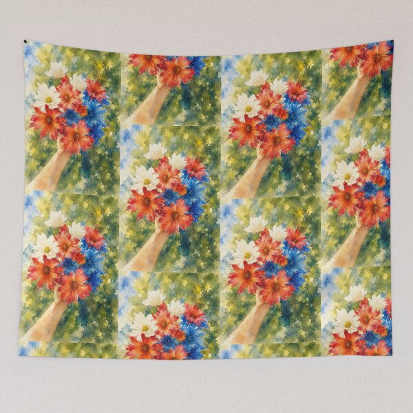 Item preview, Where Freedom Blooms Daydream - Red White Blue Americana Flower Bouquet designed and sold by Loveisthebtwd.