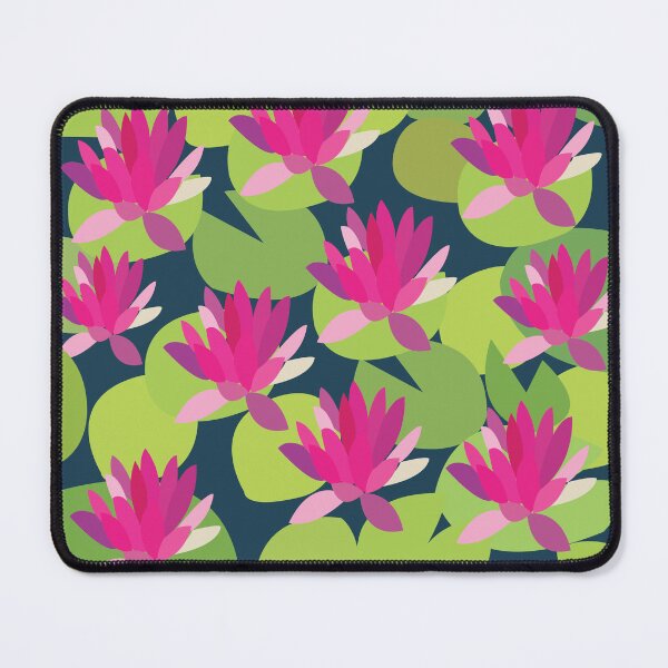 Item preview, Pink Lotus Lily Pad Floral Pattern designed and sold by Nisha Prabhu.