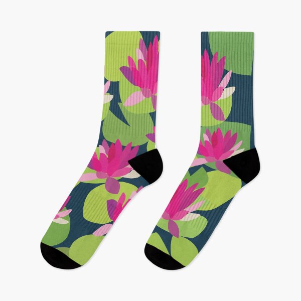 Item preview, Pink Lotus Lily Pad Floral Pattern designed and sold by Nisha Prabhu.