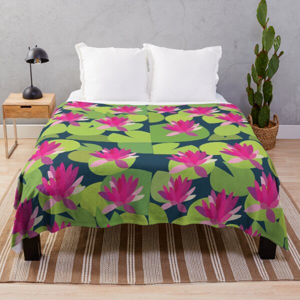 Item preview, Pink Lotus Lily Pad Floral Pattern designed and sold by Nisha Prabhu.