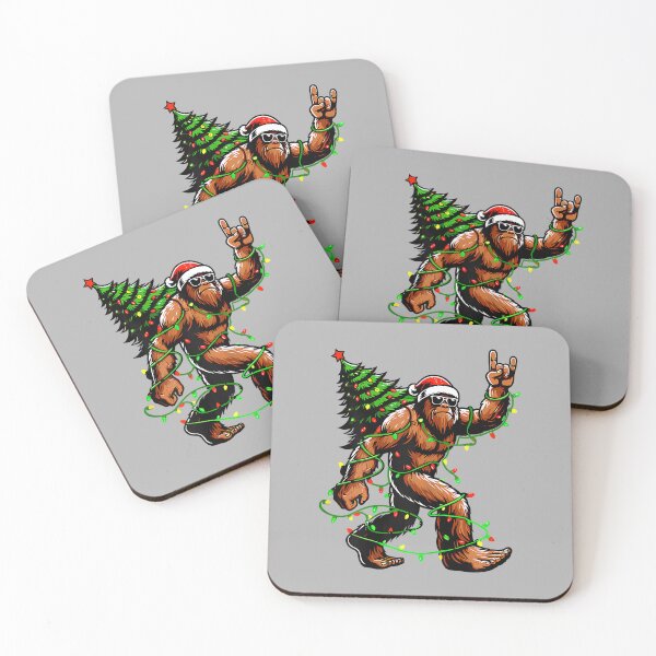 Item preview, Santa Bigfoot Christmas Tree Xmas Lights Funny Sasquatch designed and sold by ArleneRowe.