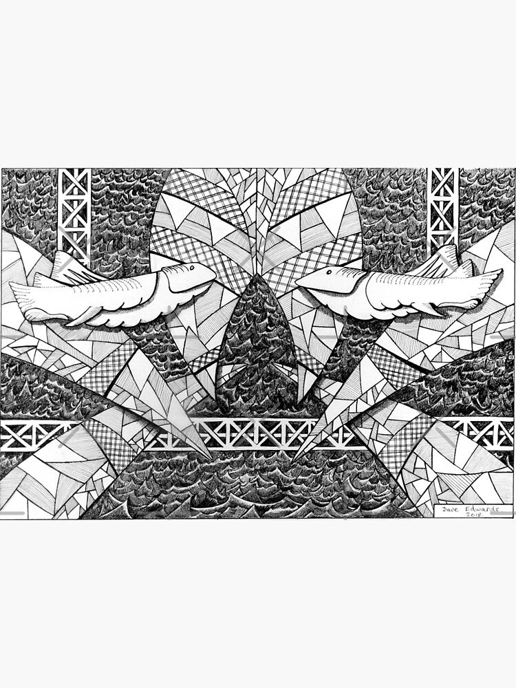 273 - SHARK DESIGN - DAVE EDWARDS - INK - 2018 by BLYTHART