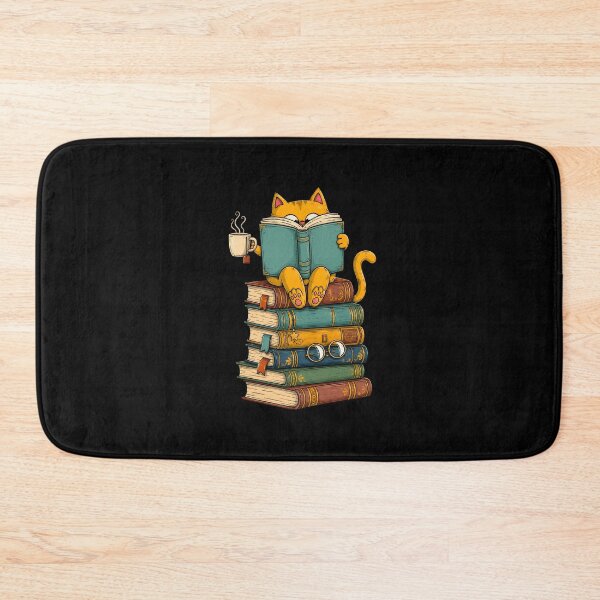 Item preview, Reading Cat Funny Book and Tea Lover designed and sold by Randomera.