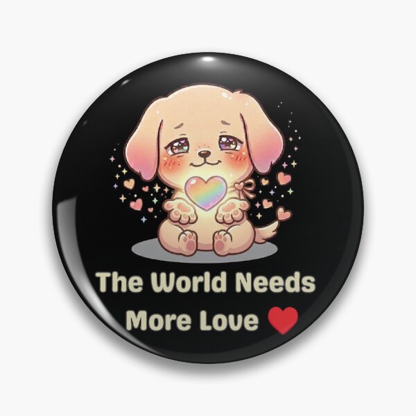 Item preview, Caregiver Dog Sticker – The World Needs More Love, Cute Kind Puppy, Soft Emotional Kawaii Design - Text-1 Light  designed and sold by VibeAura™.