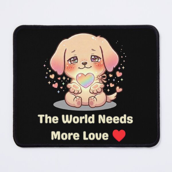 Item preview, Caregiver Dog Sticker – The World Needs More Love, Cute Kind Puppy, Soft Emotional Kawaii Design - Text-1 Light designed and sold by VibeAura™.