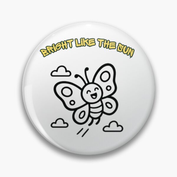 Item preview, Bright Like The Sun - Cute Happy Butterfly Illustration designed and sold by Inka Moon Design.