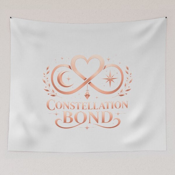Item preview, Constellation Bond Celestial Heart Design, Romantic Cosmic Love Illustration, Soulmate Connection Art for Couples designed and sold by JagrDesigns.