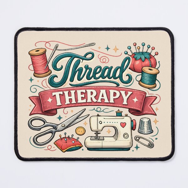Item preview, Thread Therapy – Vintage Sewing Lover Design designed and sold by blankTeeShirt.