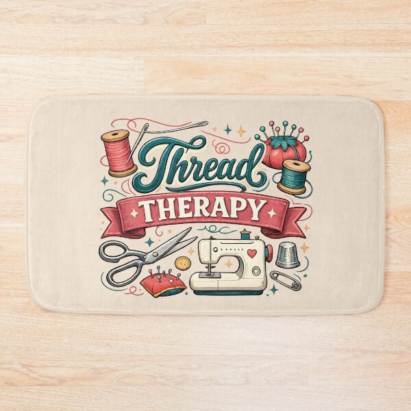 Item preview, Thread Therapy – Vintage Sewing Lover Design designed and sold by blankTeeShirt.