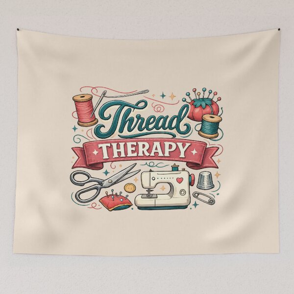 Item preview, Thread Therapy – Vintage Sewing Lover Design designed and sold by blankTeeShirt.
