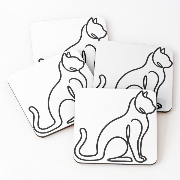 Item preview, Cute Cat Line Art – Minimal Abstract Animal Design designed and sold by andry01.