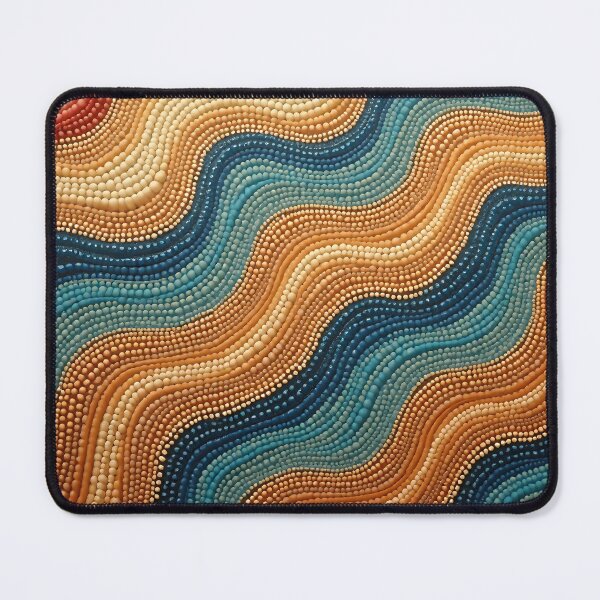 Item preview, Aboriginal Inspired Dot Art - With Multicolored Wavy Streams designed and sold by GrinGalore.