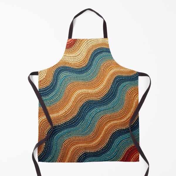 Item preview, Aboriginal Inspired Dot Art - With Multicolored Wavy Streams designed and sold by GrinGalore.