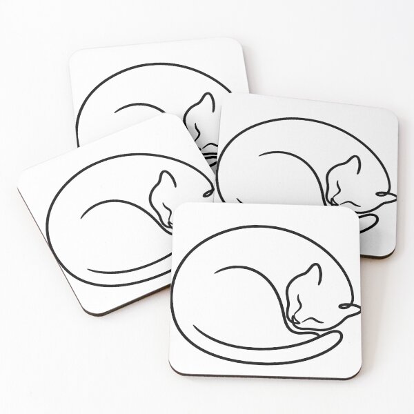 Item preview, Cute Cat Line Art – Minimal Abstract Animal Design designed and sold by andry01.