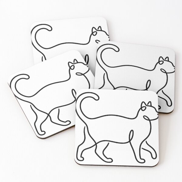 Item preview, Cute Cat Line Art – Minimal Abstract Animal Design designed and sold by andry01.