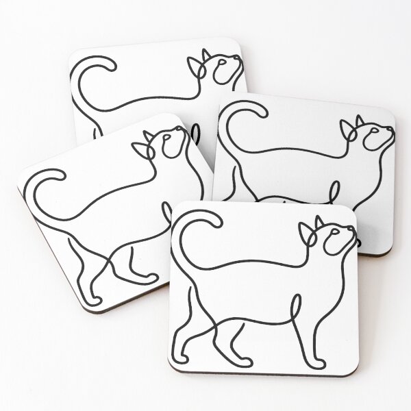 Item preview, Cute Cat Line Art – Minimal Abstract Animal Design designed and sold by andry01.