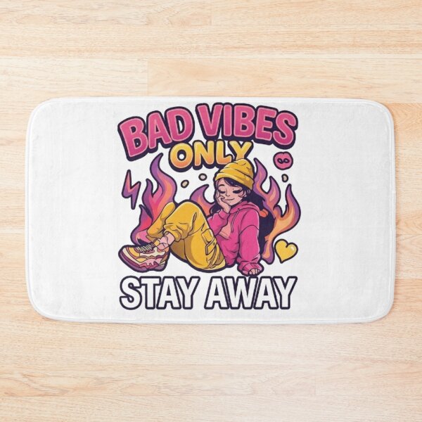Item preview, Bad Vibes Only Stay Away Cartoon Girl designed and sold by Ahmedsyde.