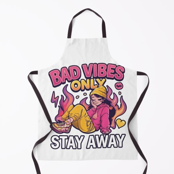 Item preview, Bad Vibes Only Stay Away Cartoon Girl designed and sold by Ahmedsyde.
