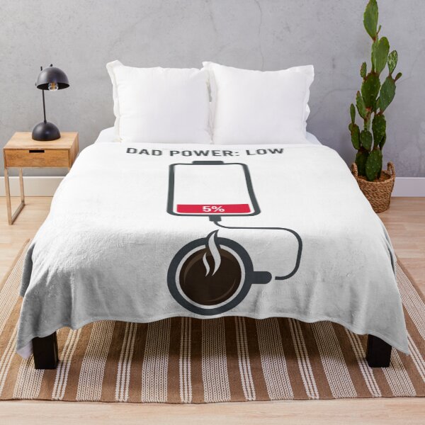 Item preview, Dad Power Low Battery Charging Coffee Funny Gift designed and sold by LeoLabs.