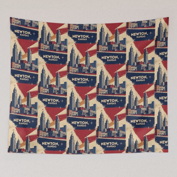 Item preview, Newton Kansas 1950s USA Vintage Travel Tourism designed and sold by TravelersGems.